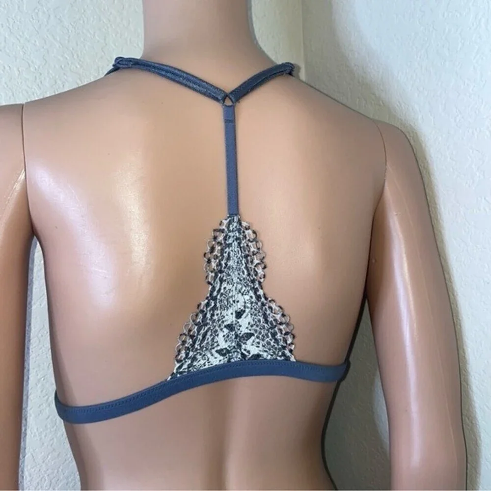 Victoria's Secret Racerback Lace Bralette Front Closure Padded Bra Size SM